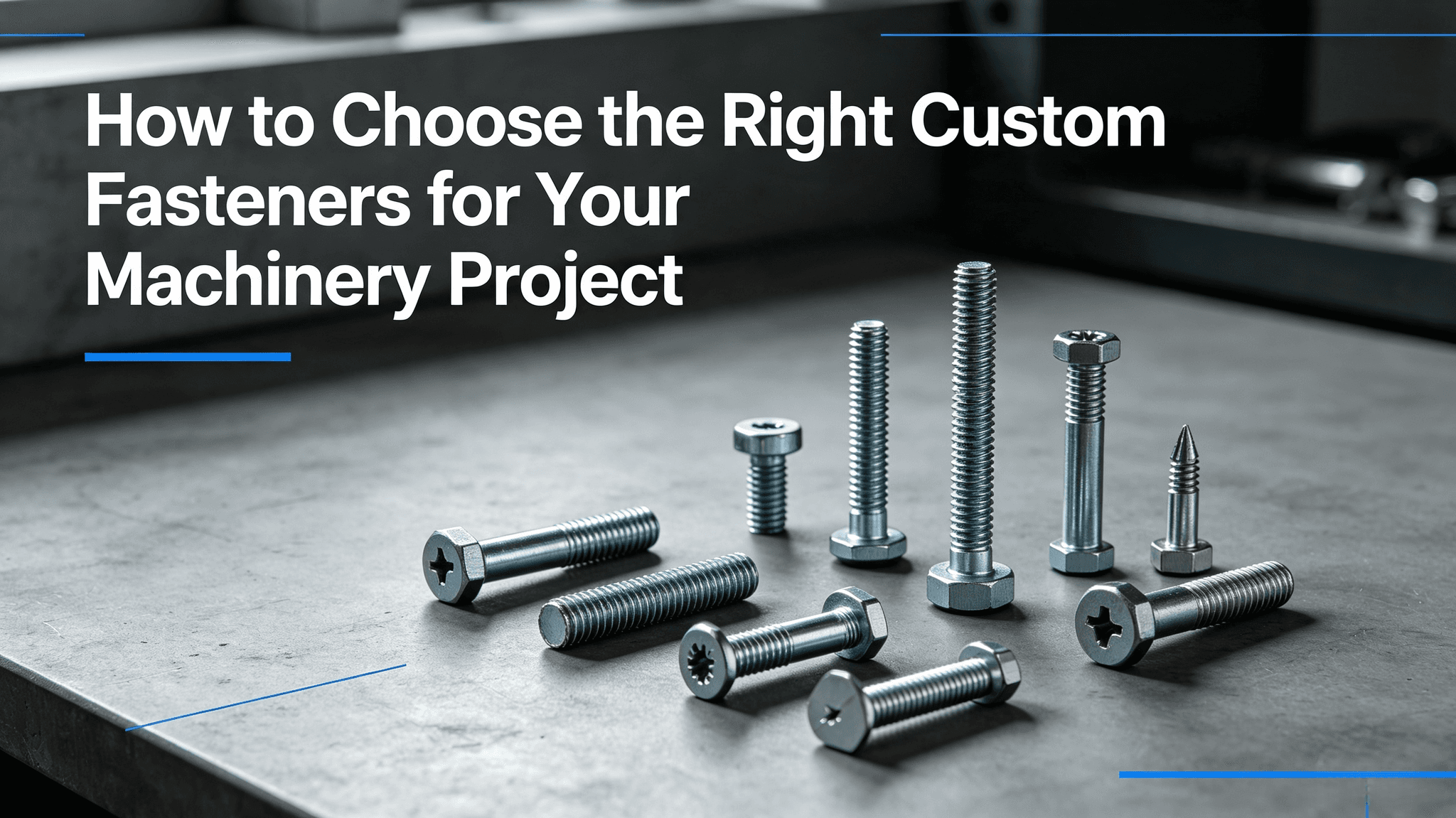 How to Choose the Right Custom Fasteners for Your Machinery Project
